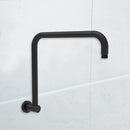 Round Rectangle Curved Shower Arm Matt Black - PRY020-MB