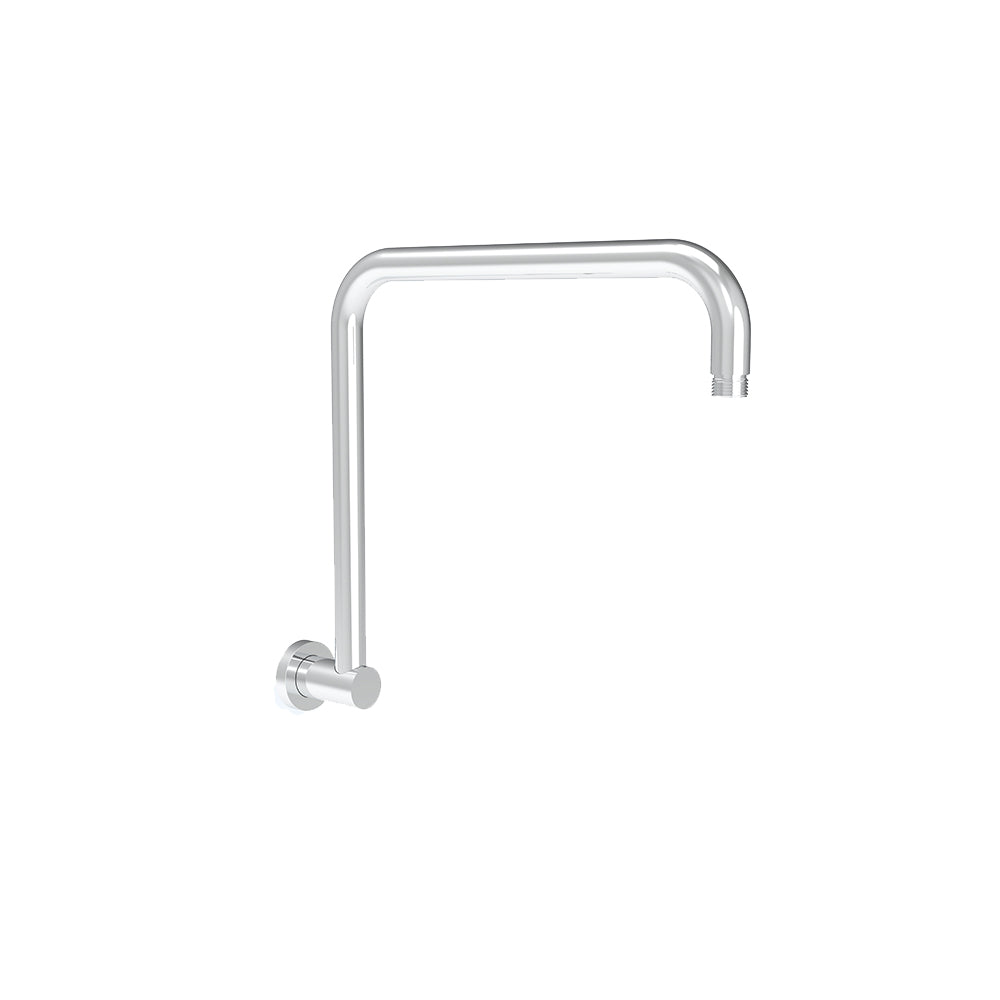 Round Rectangle Curved Shower Arm Chrome- PRY020 - Bathroom Hub