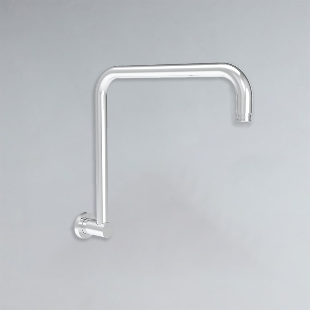 Round Rectangle Curved Shower Arm Chrome- PRY020 - Bathroom Hub