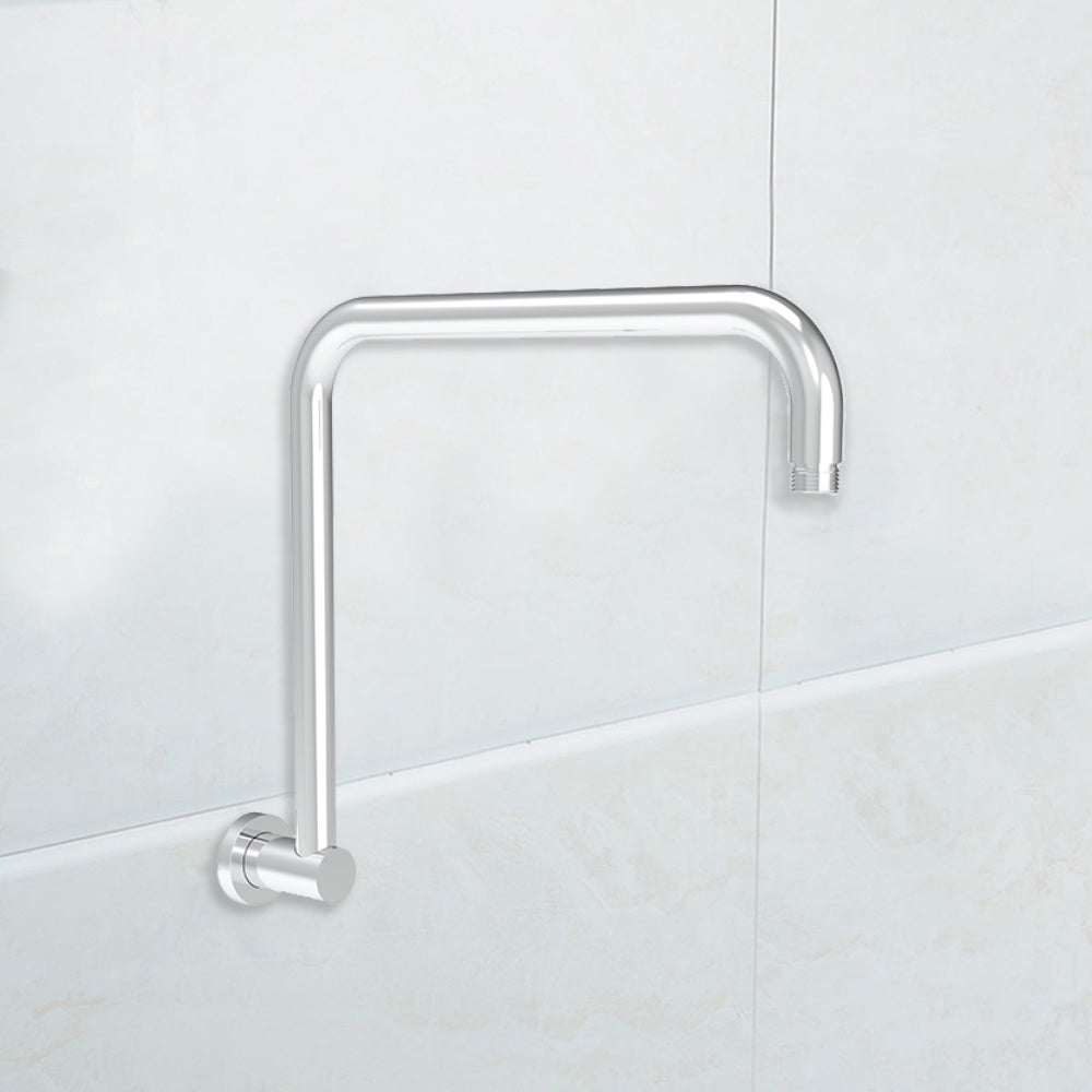 Round Rectangle Curved Shower Arm Chrome- PRY020 - Bathroom Hub