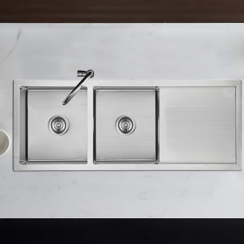 Eden Double Bowl & Single Drainer Kitchen Sink 1160 x 480mm PS1160DR - Bathroom Hub