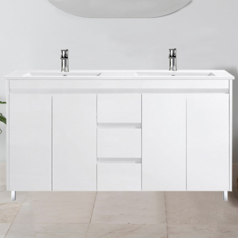 Freestanding White Bathroom Vanity PS1500DT