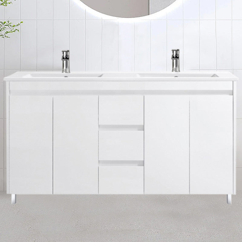 Freestanding White Bathroom Vanity PS1500DT