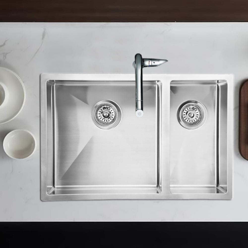 Eden Double Bowl Kitchen Sink 670 x 440mm PS670DR - Bathroom Hub