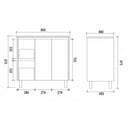 Freestanding White Bathroom Vanity PVC900L