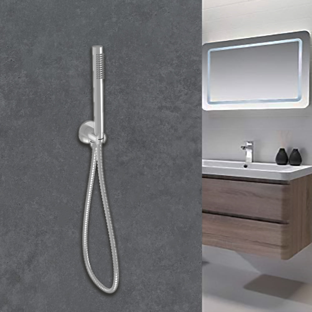 Tube Hand Shower on Bracket Brushed Nickel PSH003-2BN - Bathroom Hub