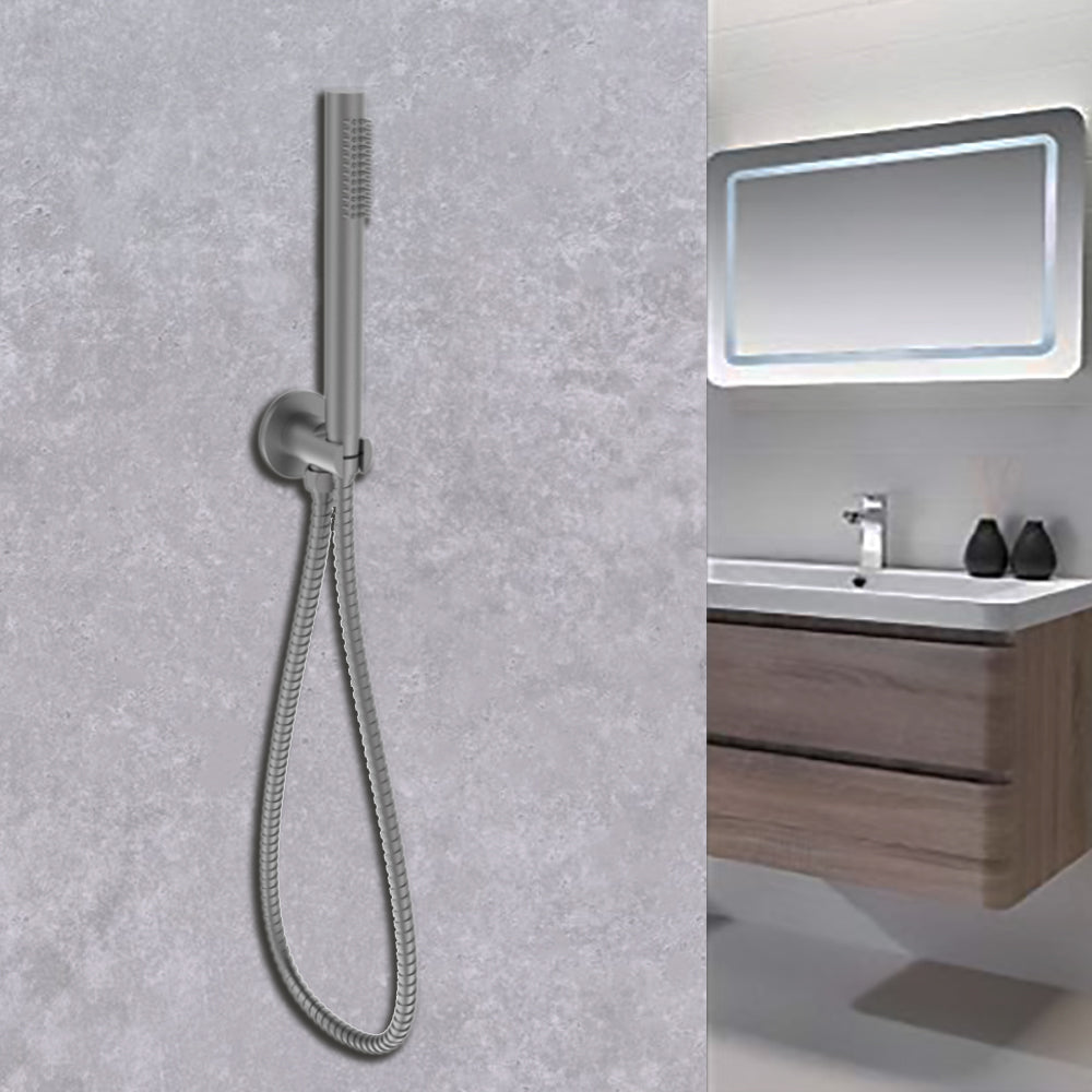 Tube Hand Shower on Bracket Gunmetal PSH003-2GM - Bathroom Hub