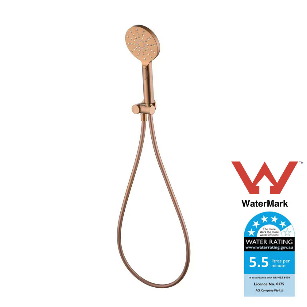 Otus Hand Shower on Bracket Brush Copper PSH036-1BC - Bathroom Hub