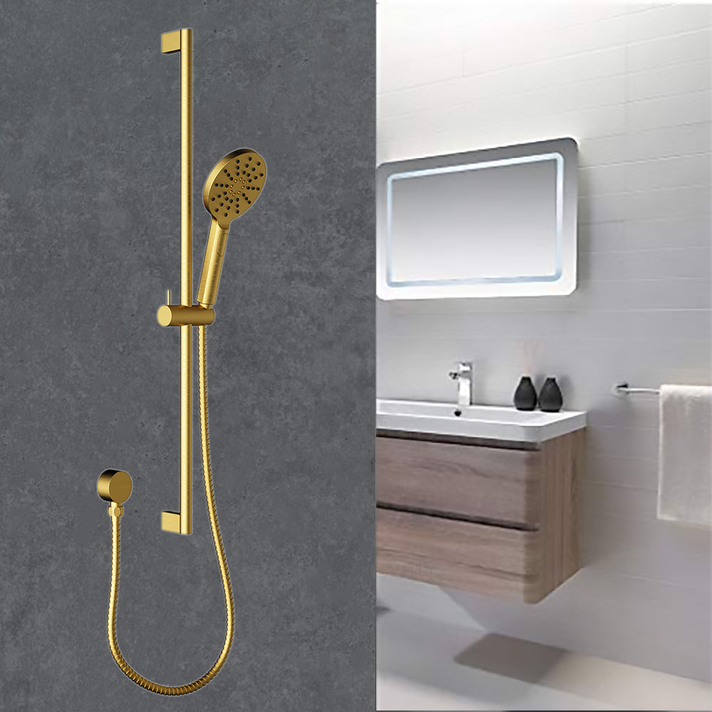 Cora Sliding Shower Rail Brushed Gold PSH036-BG