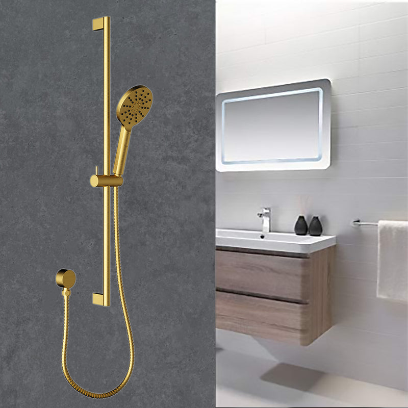 Cora Sliding Shower Rail Brushed Gold PSH036-BG