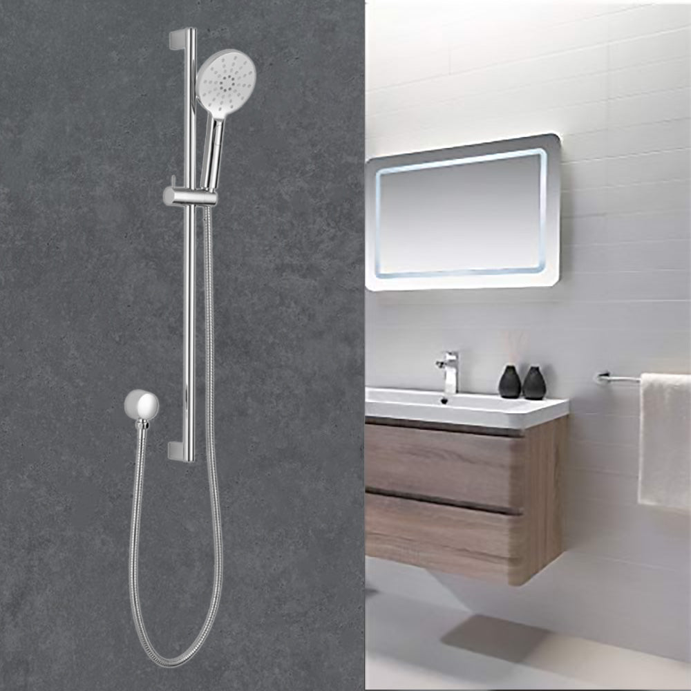 Cora Sliding Shower Rail Chrome PSH036 - Bathroom Hub