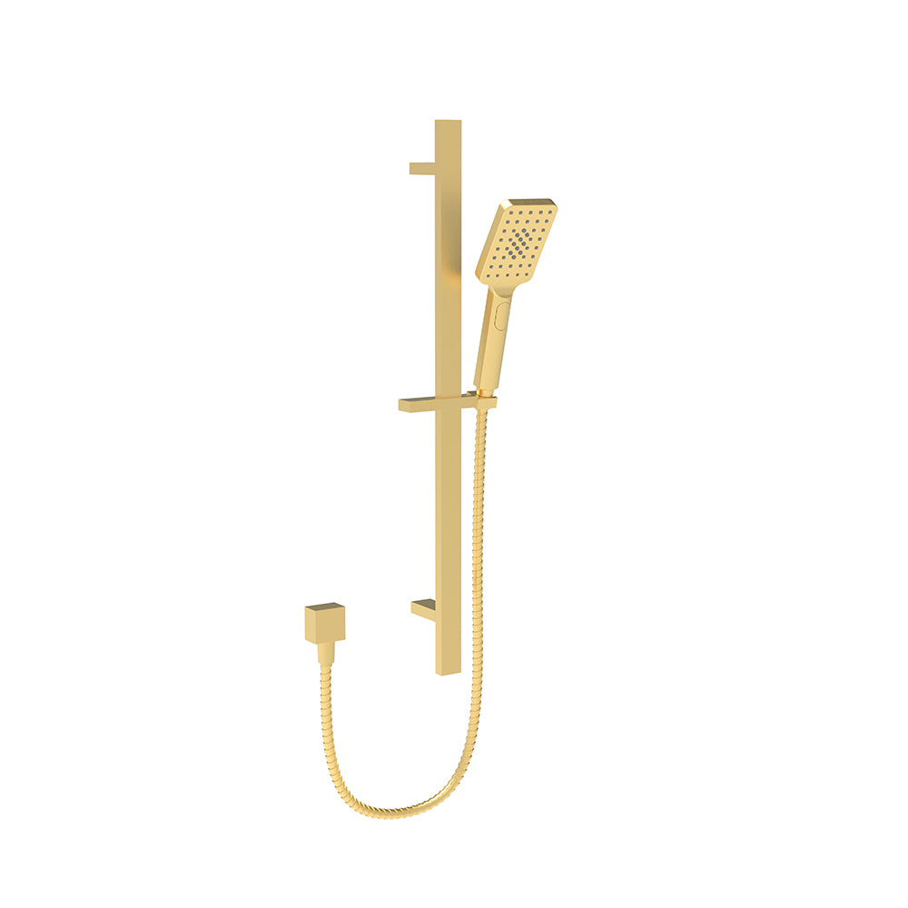 Eden Sliding Shower Rail Brushed Gold PSH037-BG - Bathroom Hub