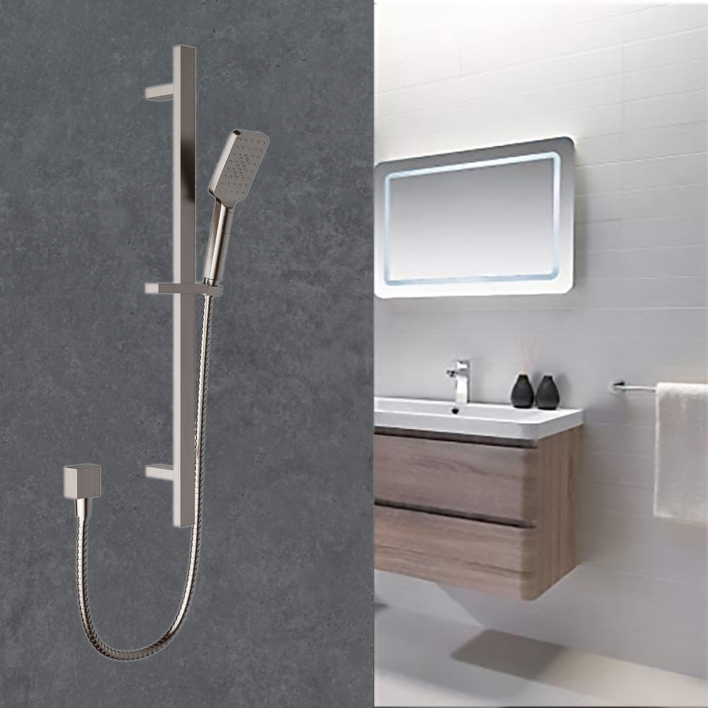 Eden Sliding Shower Rail Brushed Nickel PSH037-BN - Bathroom Hub
