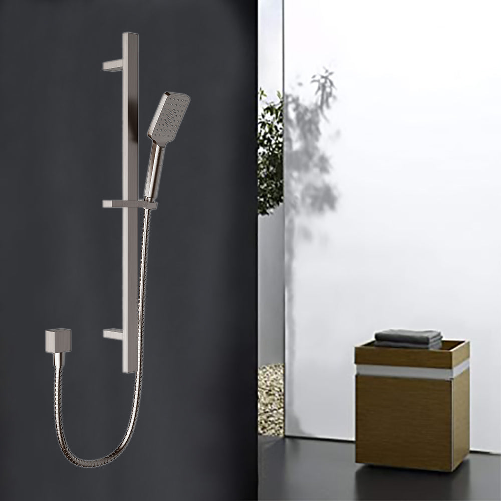 Eden Sliding Shower Rail Brushed Nickel PSH037-BN - Bathroom Hub