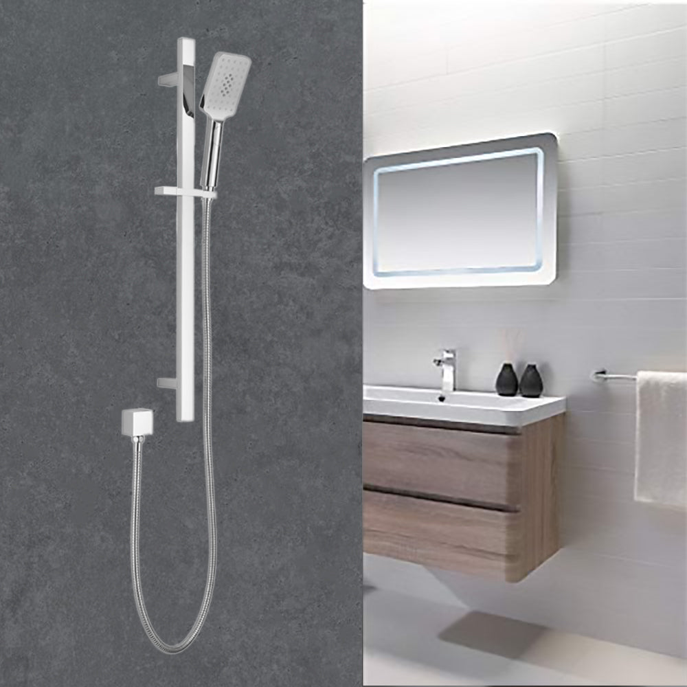 Eden Sliding Shower Rail Chrome PSH037 - Bathroom Hub