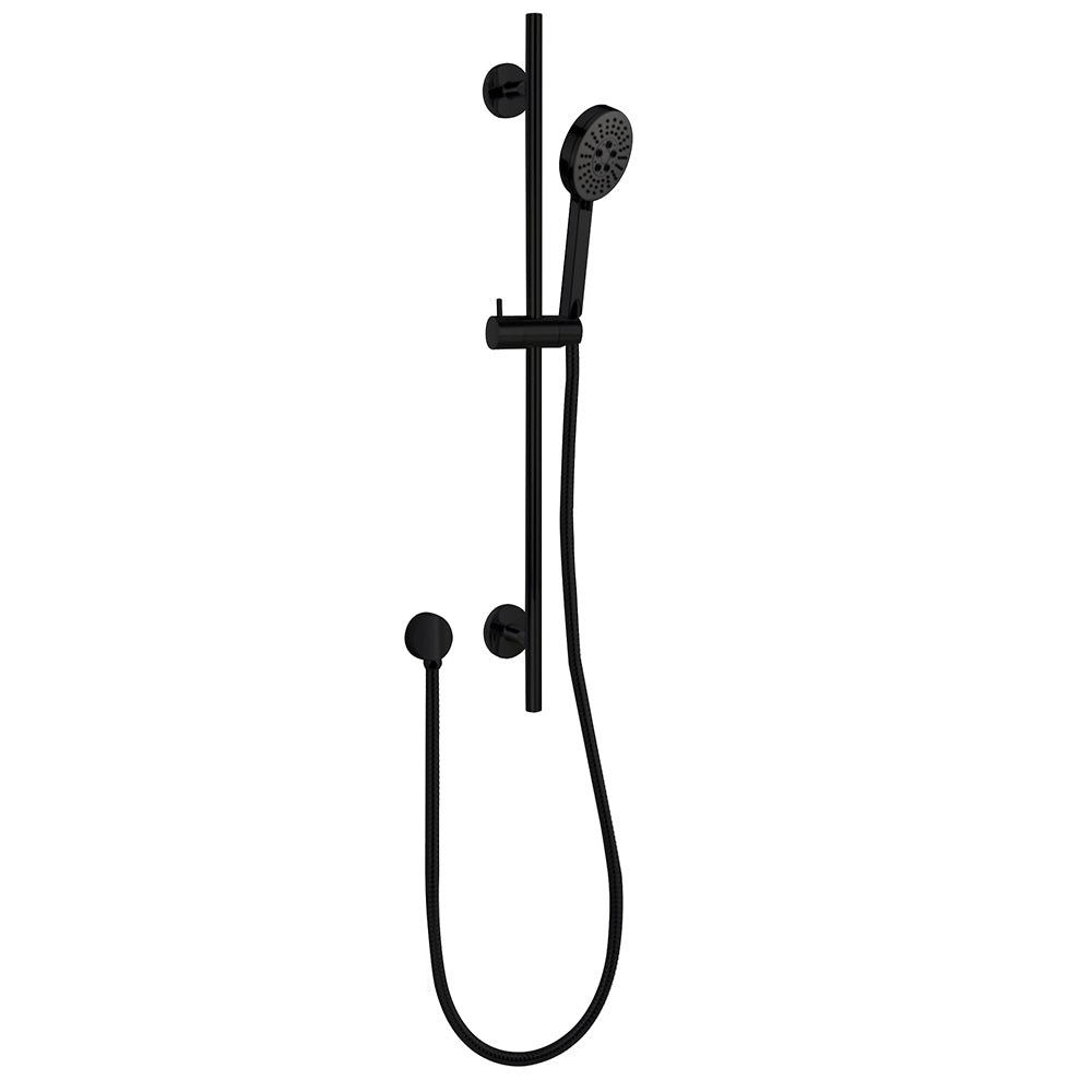 Otus Sliding Shower Rail Matt Black PSH039-B - Bathroom Hub