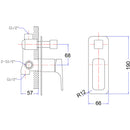 Eden Wall Mixer Diverter Brushed Nickel PSL3002LF-BN