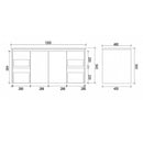 PVC Wall Hung White Bathroom Vanity WPC1200