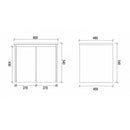 PVC Wall Hung White Bathroom Vanity WPC600
