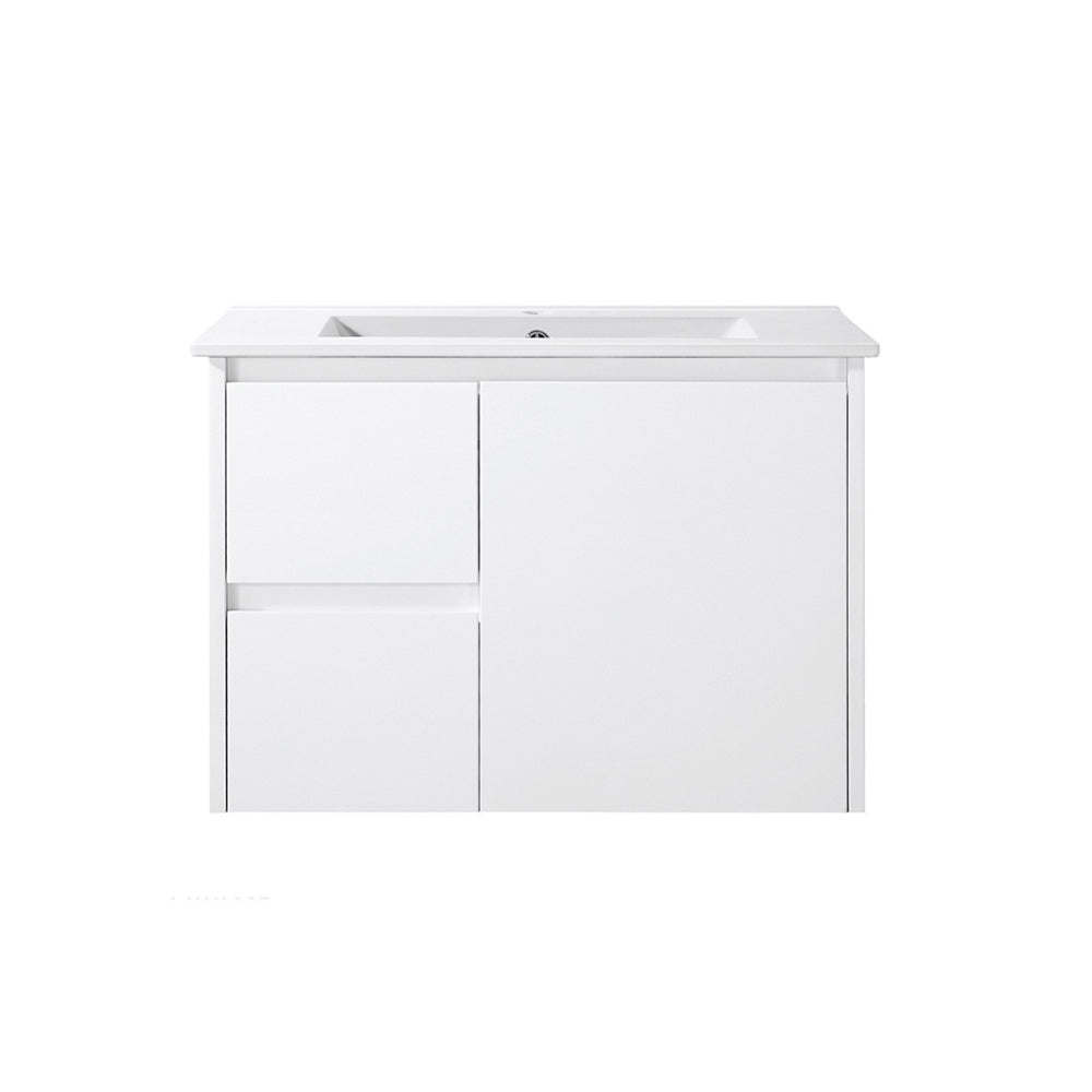 Wall Hung White Bathroom Vanity PWH750L In Sydney 