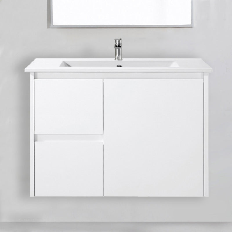 Wall Hung White Bathroom Vanity PWH750L In Sydney 