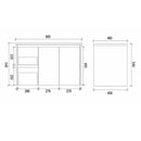 PVC Wall Hung White Bathroom Vanity WPC900L