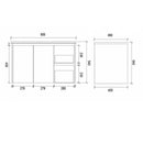 PVC Wall Hung White Bathroom Vanity WPC900R