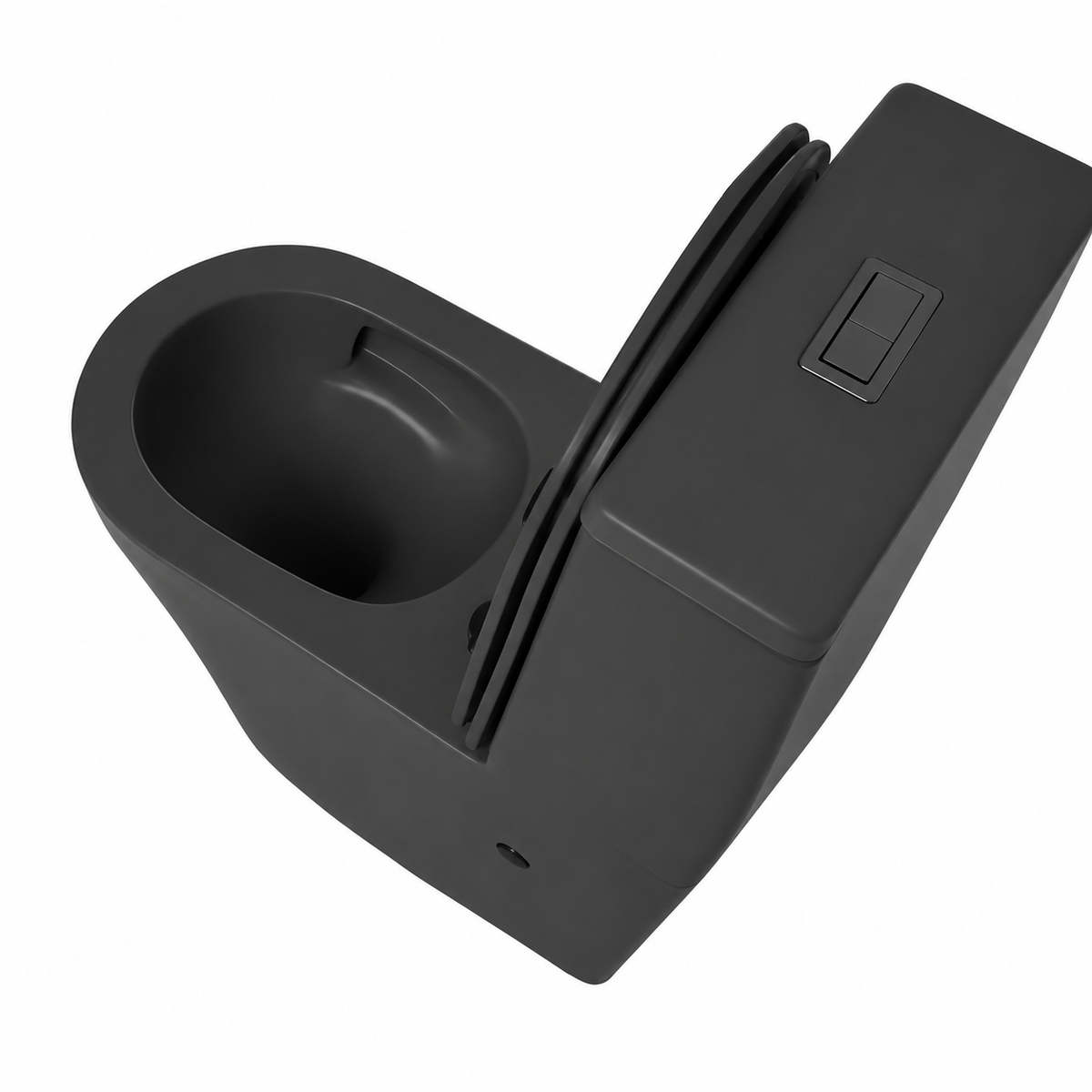 Rimless Tornado Quiet Flush Toilet Suite Matt Black - Neilson- bathroom hub online