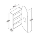 Shaving Cabinet Matt White SA450
