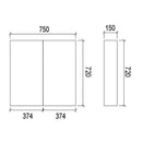 Shaving Cabinet White SA750