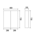 Shaving Cabinet White PC600