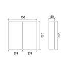 Shaving Cabinet White PC750