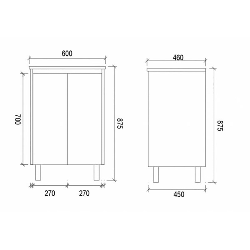 Hampton Style Freestanding White Bathroom Vanity SH600