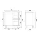 Hampton Style Freestanding White Bathroom Vanity SH750R