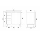 Hampton Style Freestanding White Bathroom Vanity SH900L