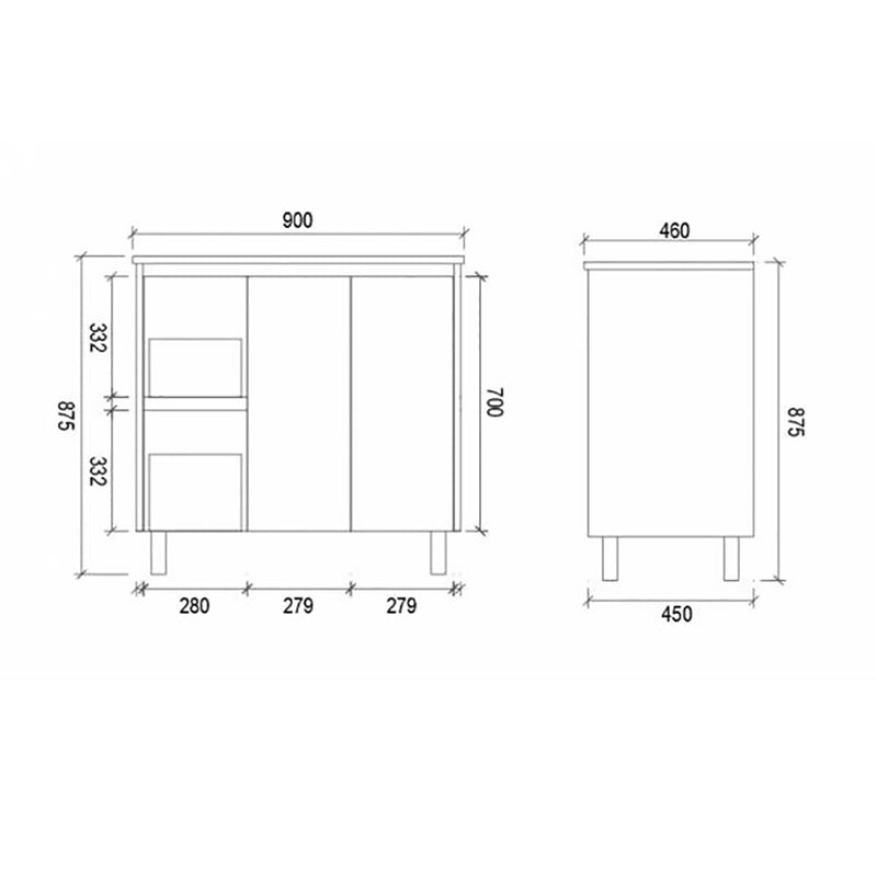 Hampton Style Freestanding White Bathroom Vanity SH900L