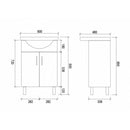 Semi-Recessed Freestanding White Bathroom Vanity SR600