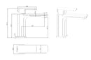 Nova II Basin Mixer Brushed Nickel PSR2005LF-BN - Bathroom Hub