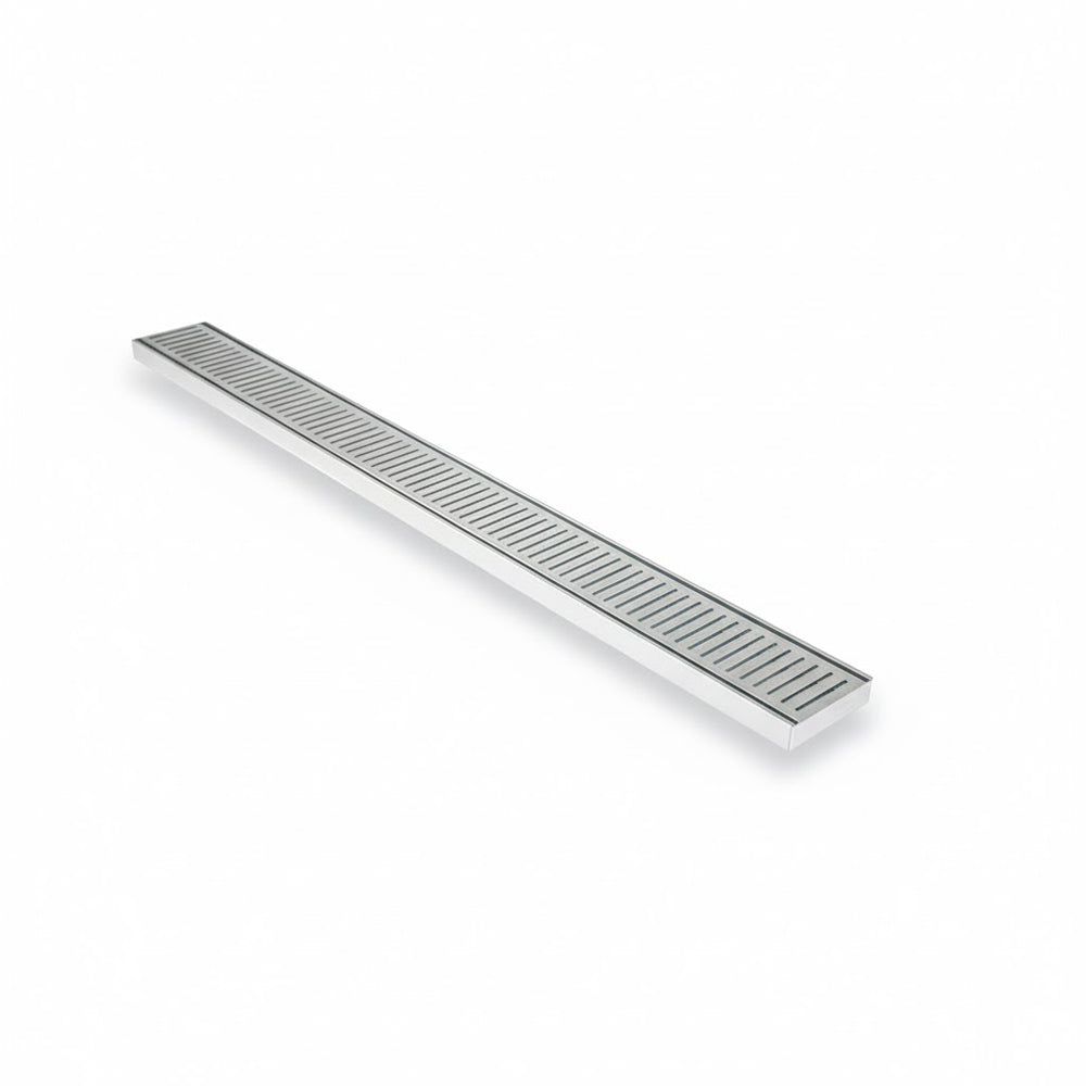 Aluminium Slimline Shower Grate Drain Silver 300-3000x100x21mm - Bathroom Hub