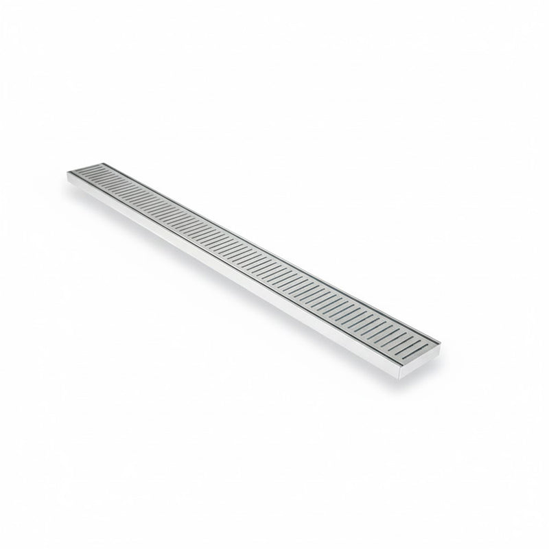 Aluminium Slimline Shower Grate Drain Silver 300-3000x100x21mm