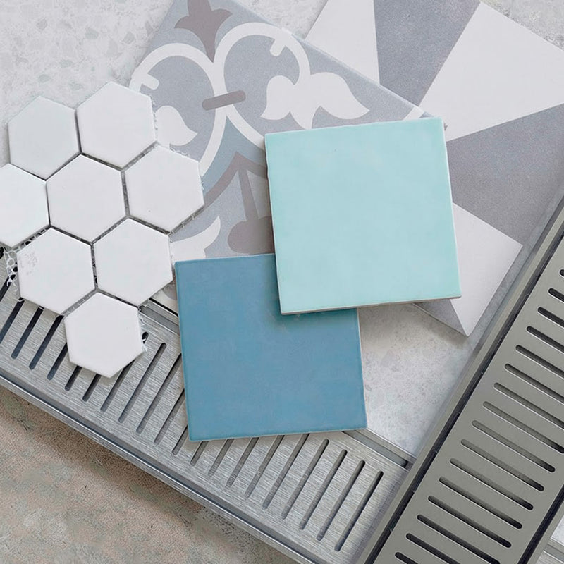 Aluminium Slimline Shower Grate Drain Silver 300-3000x100x21mm