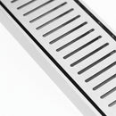 Aluminium Slimline Shower Grate Drain Silver 300-3000x100x21mm