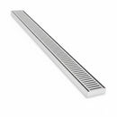 Aluminium Slimline Shower Grate Drain Silver 300-3000x100x21mm