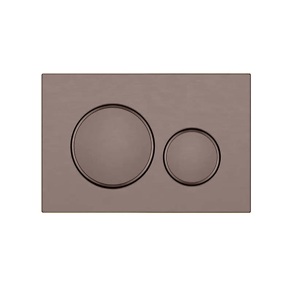 Stainless Steel Round Flush Buttons for Geberit Sigma, Brush Bronze - Bathroom Hub