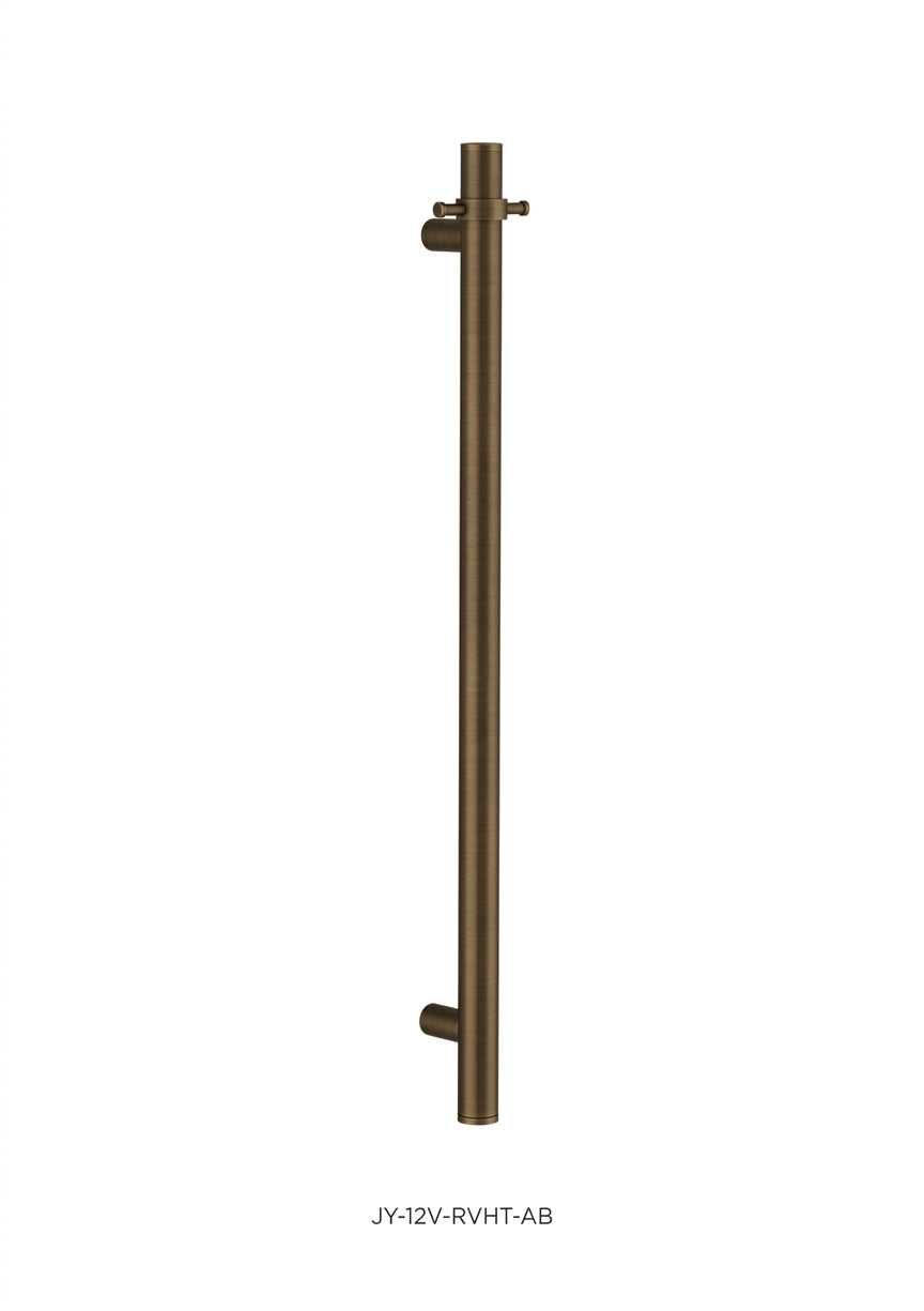 T-Bar Vertical Heated Towel Rail JY-12V-RVHT-AB- Bathroom-hub-online