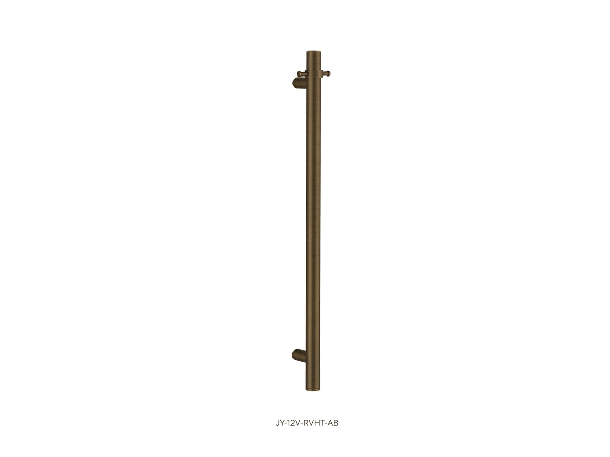 T-Bar Vertical Heated Towel Rail JY-12V-RVHT-AB- Bathroom-hub-online