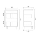 Two Draws Freestanding White Bathroom Vanity TD600