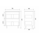 Two Draws Freestanding White Bathroom Vanity TD750