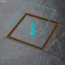 Square Tile 2-in-1 Floor Waste, 88mm Outlet, TIW85DAB-AB Antique Brass- bathroom hub online
