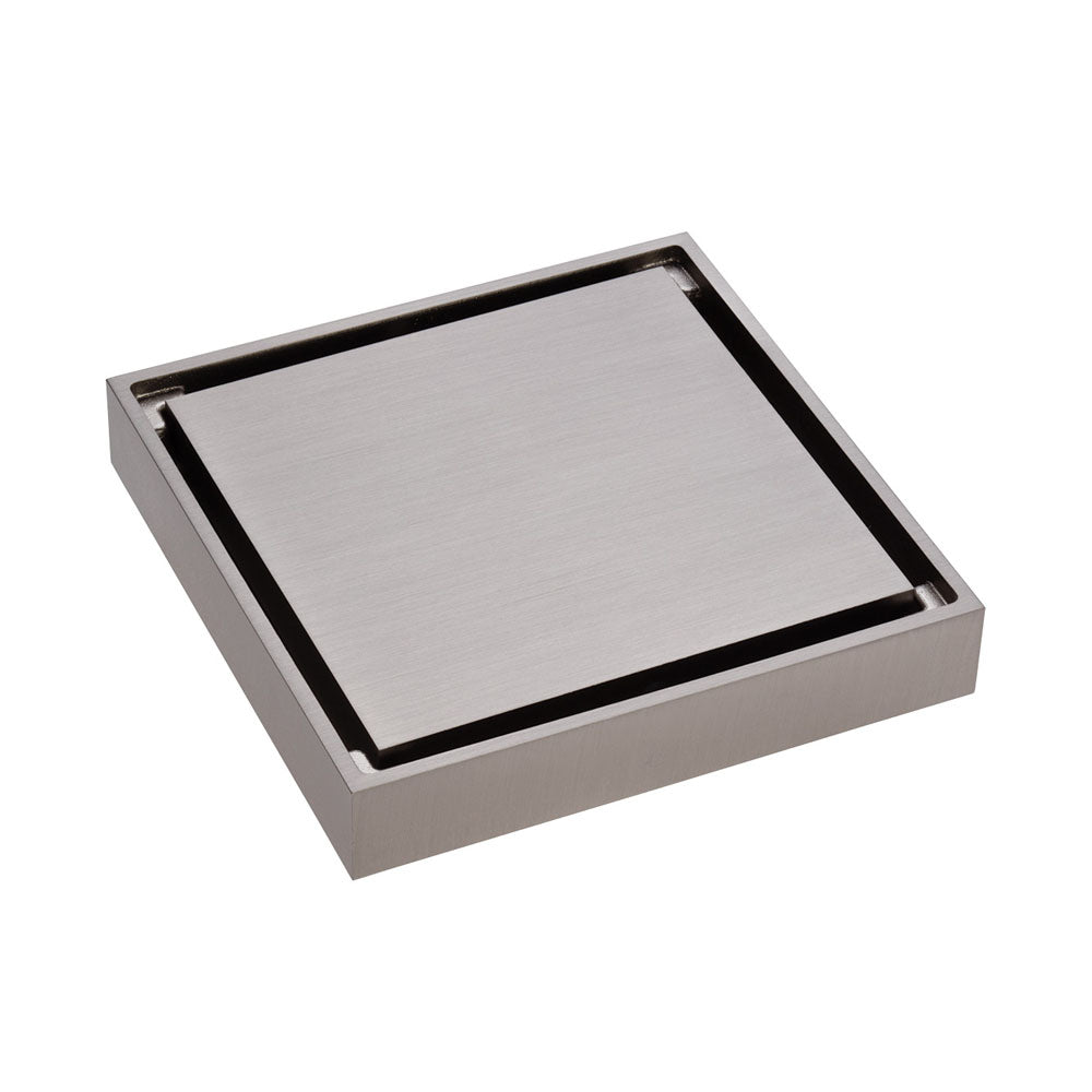 Square Tile 2-in-1 Floor Waste, 88mm Outlet, Brushed Nickel - Bathroom Hub